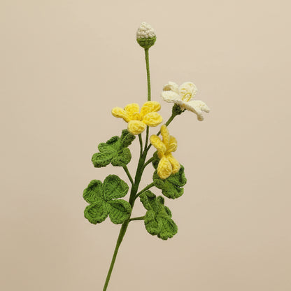 Fleur trèfle éternelle au crochet – Fleur à composer Rosa Cocon