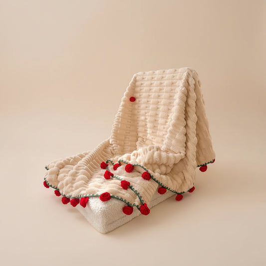 Couverture douce aux roses éternelles – Plaid cocooning Rosa Cocon