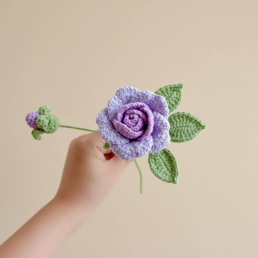Rose Éternelle au Crochet – Fleur Douce à composer