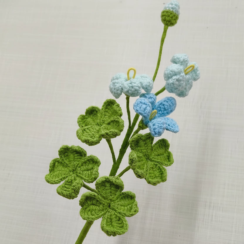 Fleur trèfle éternelle au crochet – Fleur à composer Rosa Cocon