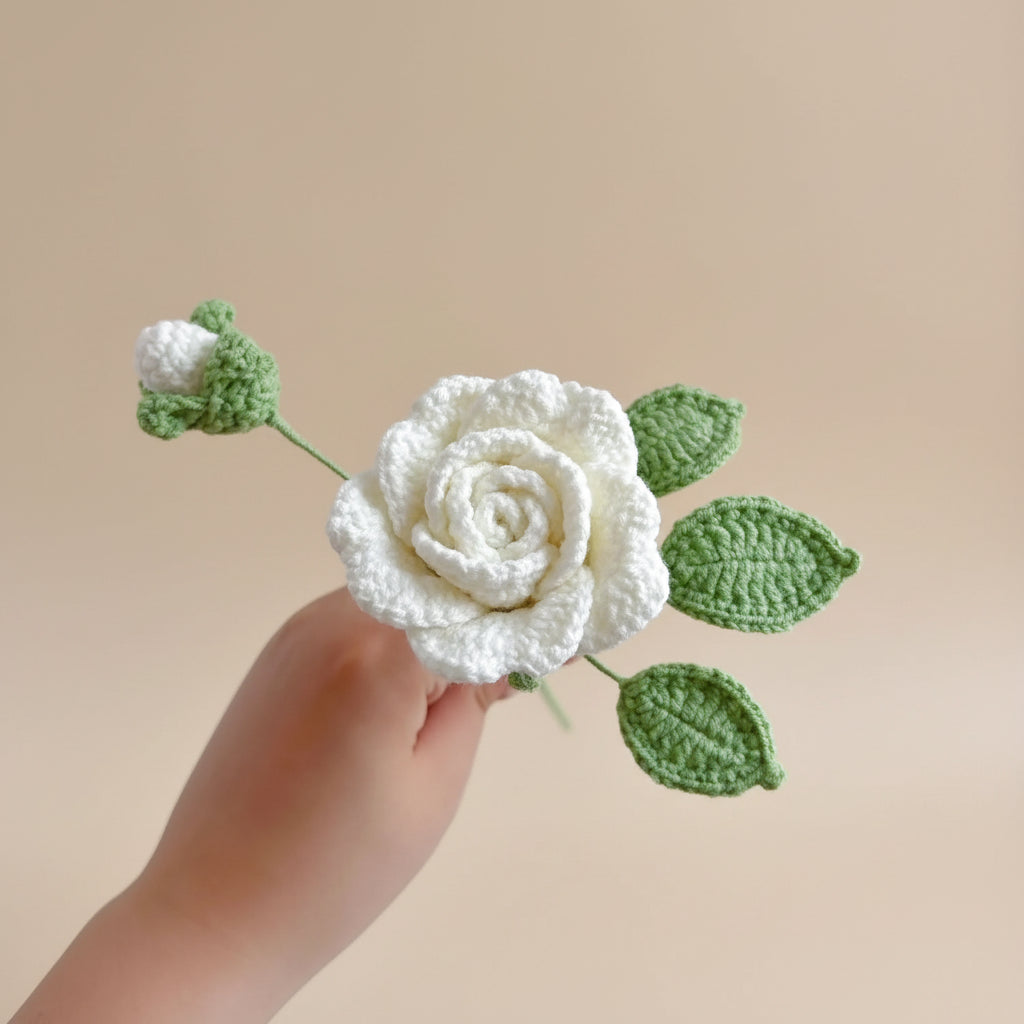 Rose Éternelle au Crochet – Fleur Douce à composer