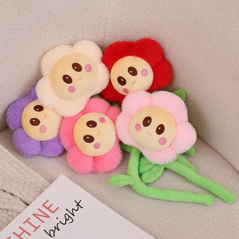 Fleur Peluche Souriante – Compagnon Tout Doux à Adopter