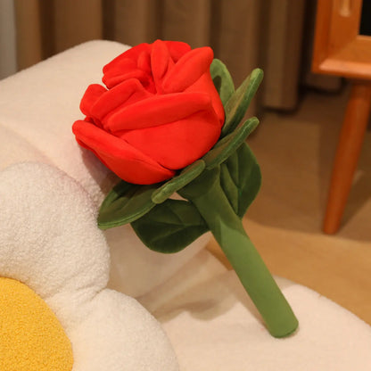 Grande rose en peluche décorative – Fleur douce géante (40 à 110 cm)