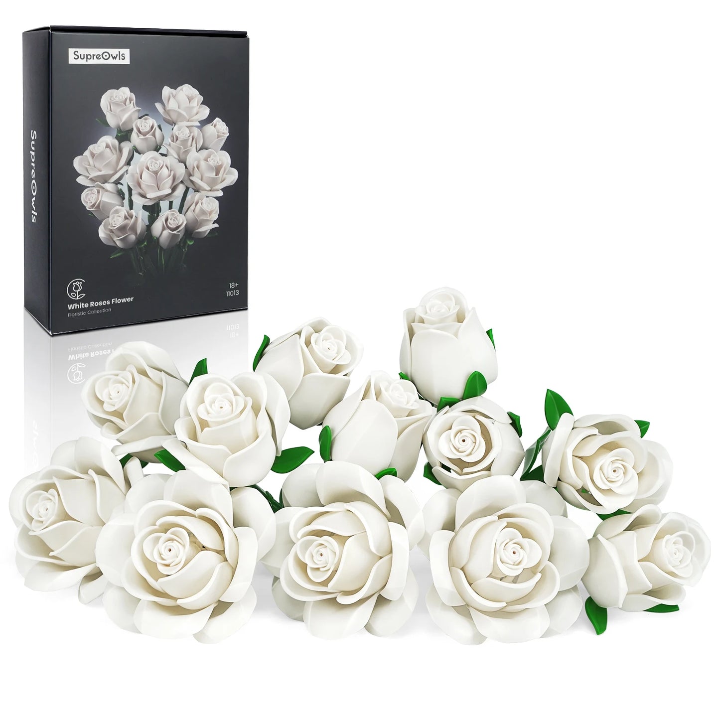 Bouquet de roses éternelles à construire – 12 roses (DIY)