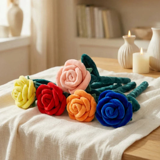 Rose éternelle en peluche – Fleur douce à offrir Rosa Cocon