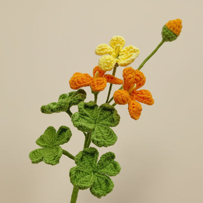 Fleur trèfle éternelle au crochet – Fleur à composer Rosa Cocon