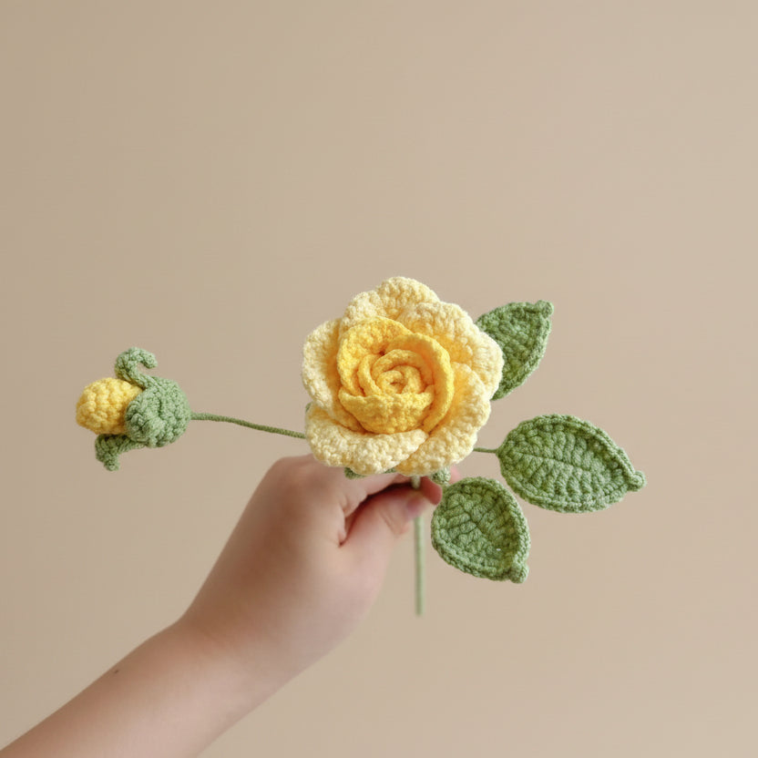 Rose Éternelle au Crochet – Fleur Douce à composer
