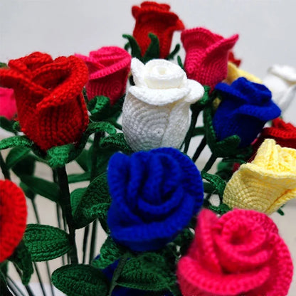 3 roses éternelles au crochet – à composer