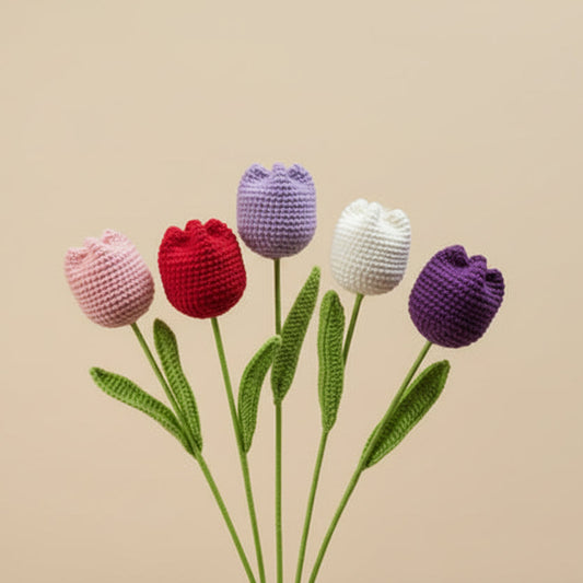 Tulipe éternelle au crochet à Composer – Rosa Cocon
