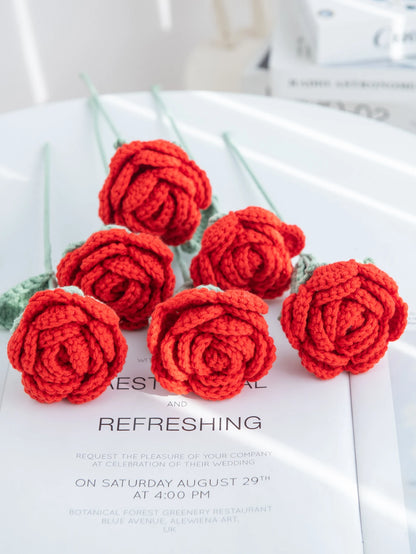 rose éternelle rose crochet fleur à composer bouquet éternel fleur rosa cocon fleur déco