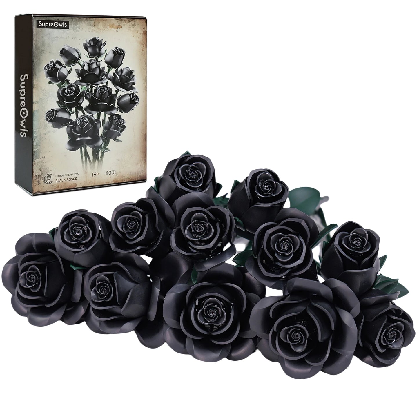 Bouquet de roses éternelles à construire – 12 roses (DIY)