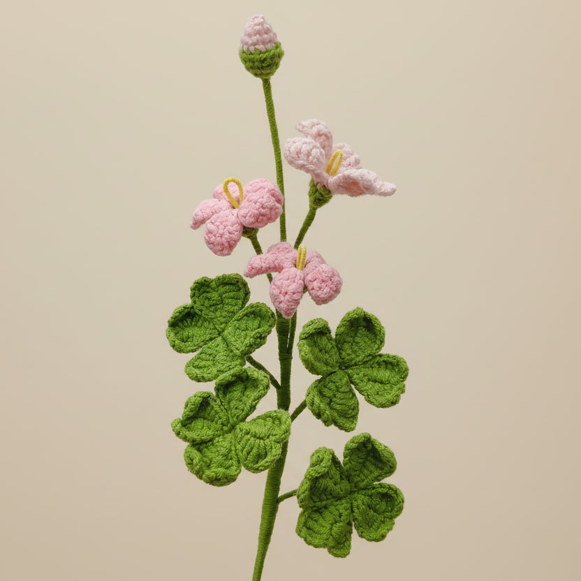 Fleur trèfle éternelle au crochet – Fleur à composer Rosa Cocon