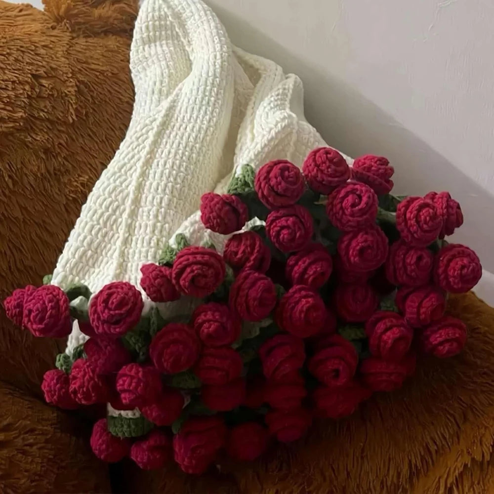 Plaid Rond aux Roses Éternelles – Cocon de Douceur Rosa Cocon
